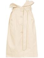 Jacquemus High Waist Denim Midi Skirt - Neutrals