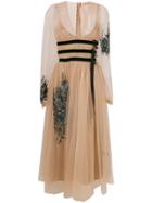 No21 Mesh Leaf Dress - Nude & Neutrals
