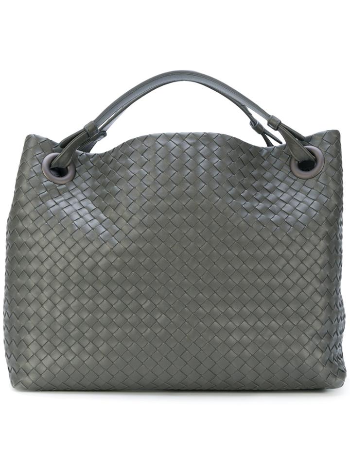 Bottega Veneta Intrecciato Weave Tote - Grey