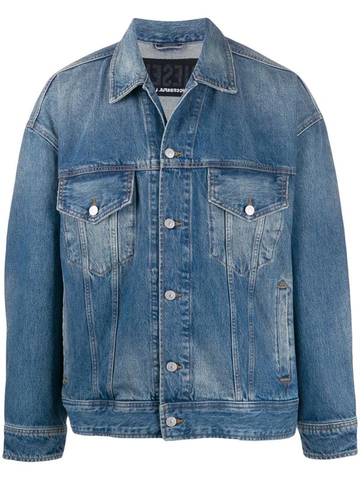 Diesel D-lory Zipped Denim Jacket - Blue