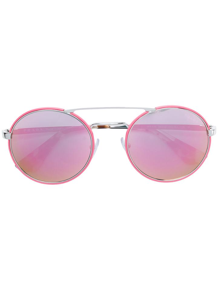 Prada Eyewear Round Shaped Sunglasses - Metallic