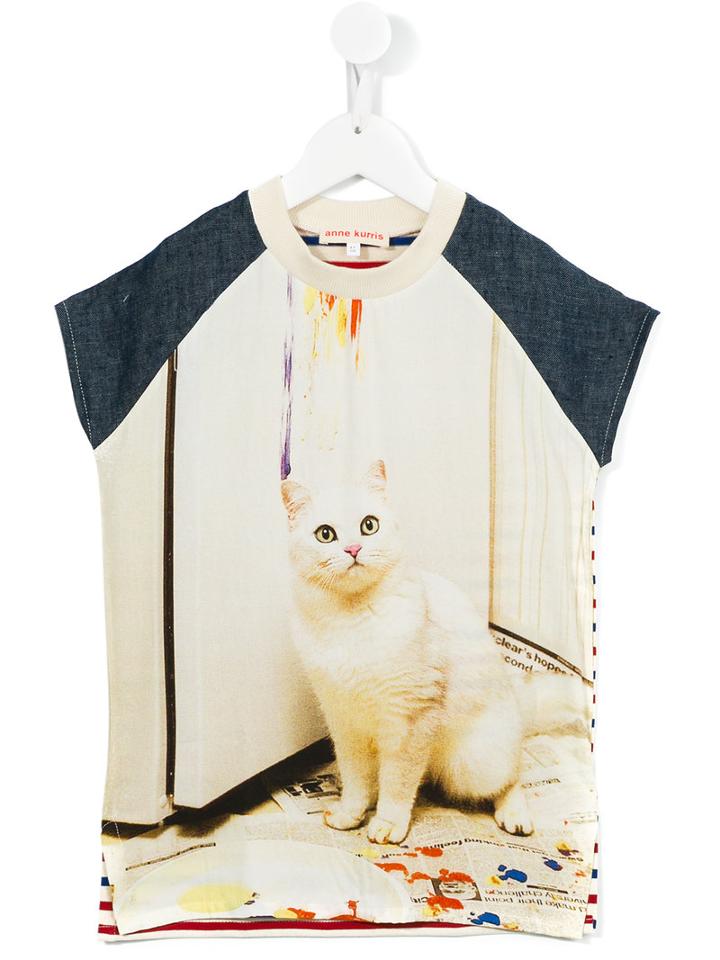 Anne Kurris Jane Art Cat Dress, Girl's, Size: 8 Yrs, Nude/neutrals