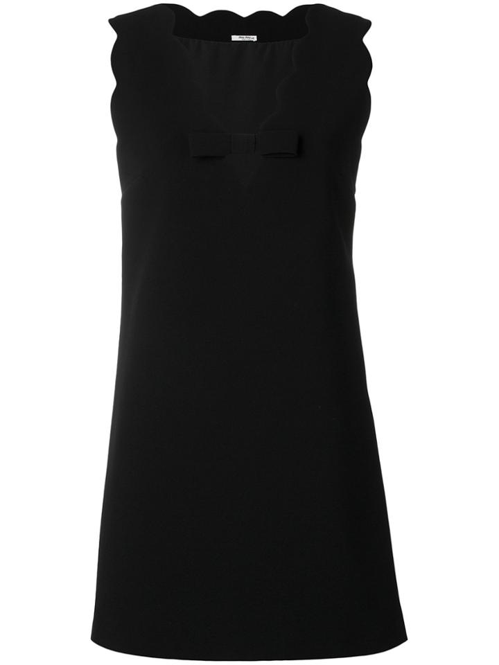 Miu Miu Short Scalloped Dress - Black