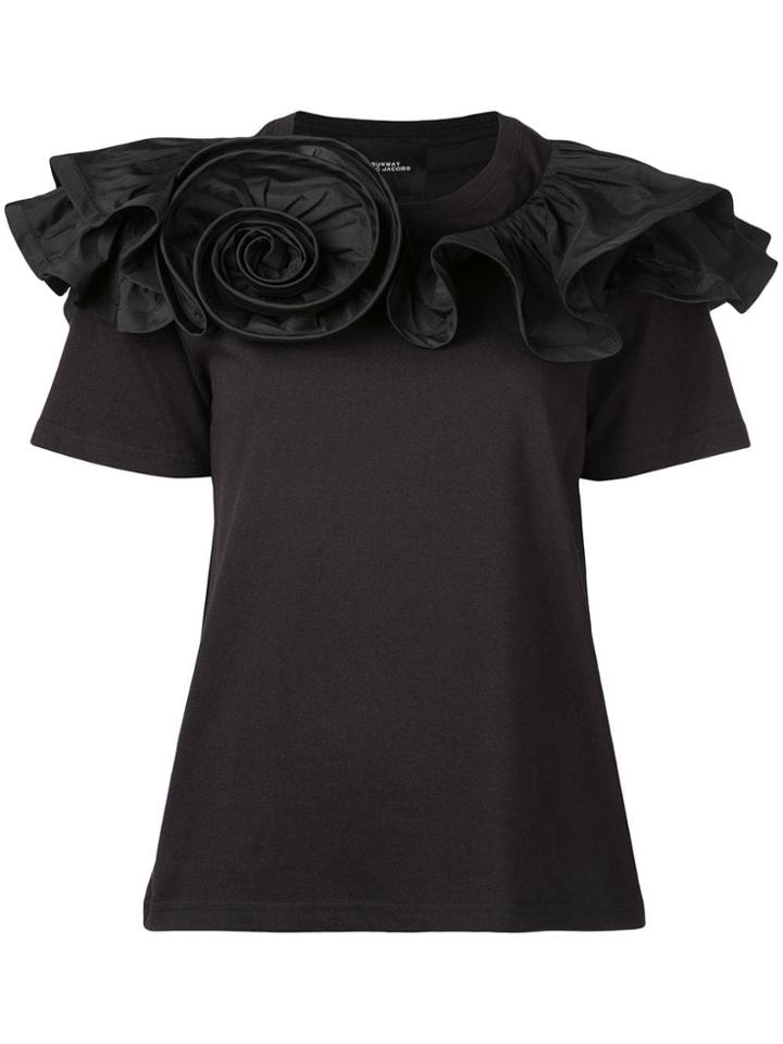 Marc Jacobs Ruffled Rosette Top - Black