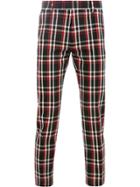 Undercover Check Fitted Trousers - Black