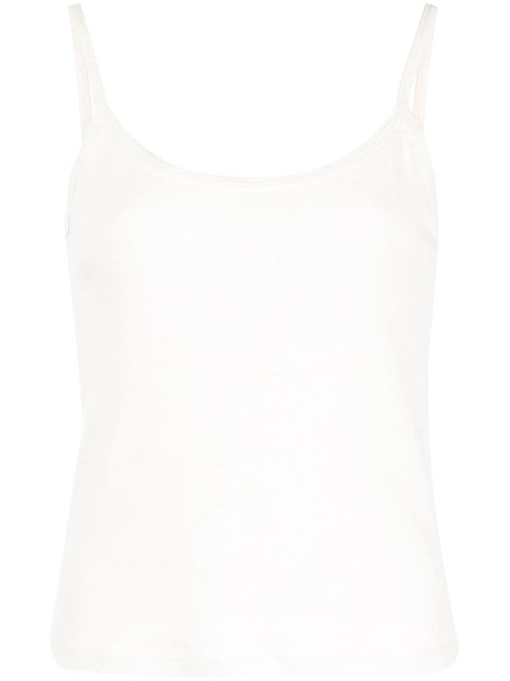 Callipygian Slim-fit Tank Top - White