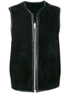 Ymc Leather Trim Gilet - Black