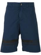 Stone Island - Logo Print Shorts - Men - Cotton/spandex/elastane - S, Blue, Cotton/spandex/elastane