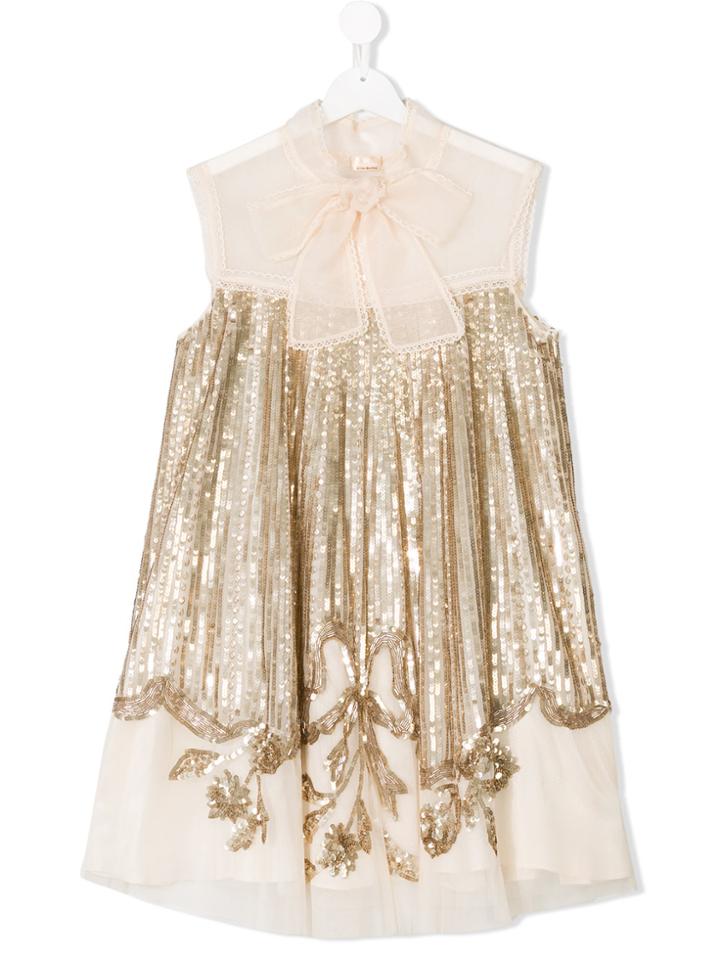 Elisabetta Franchi La Mia Bambina Teen Sleeveless Embellished Dress -