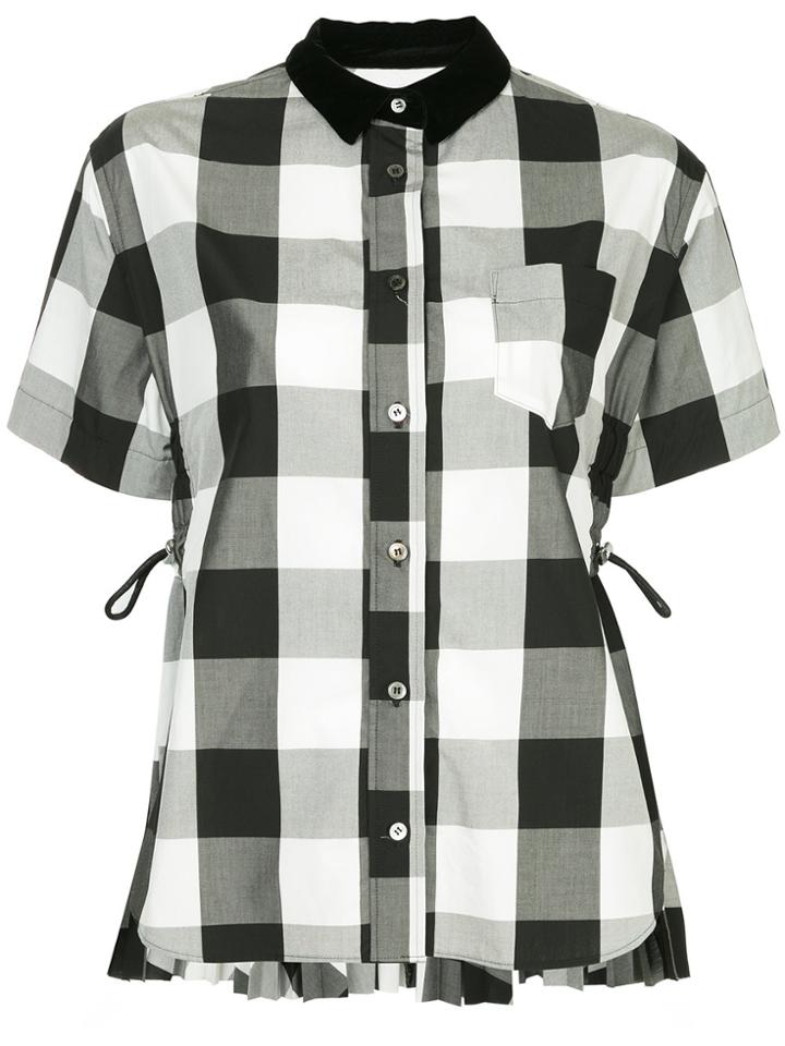 Sacai Checked Button Shirt - Black