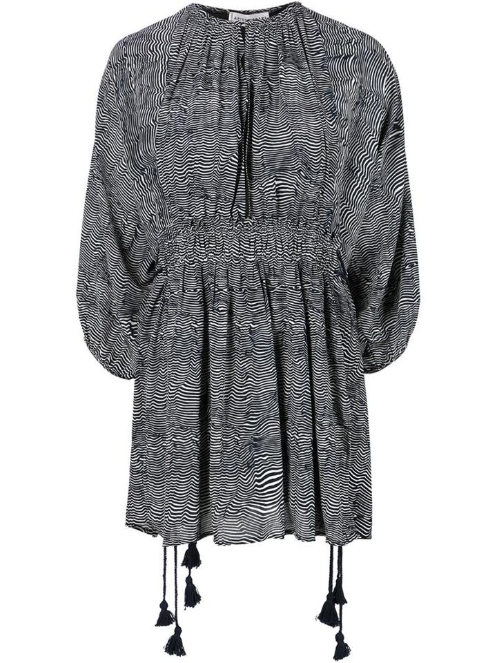 A Piece Apart Striped Tasseled Dress