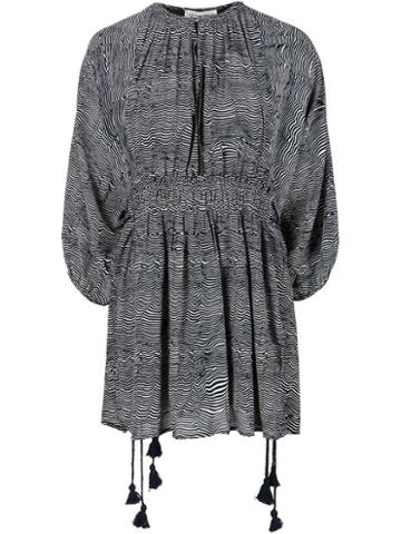 A Piece Apart Striped Tasseled Dress