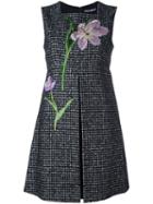 Dolce & Gabbana Flower Patch Tweed Dress