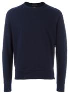Eleventy Crew Neck Sweatshirt, Men's, Size: Xl, Blue, Cotton/spandex/elastane
