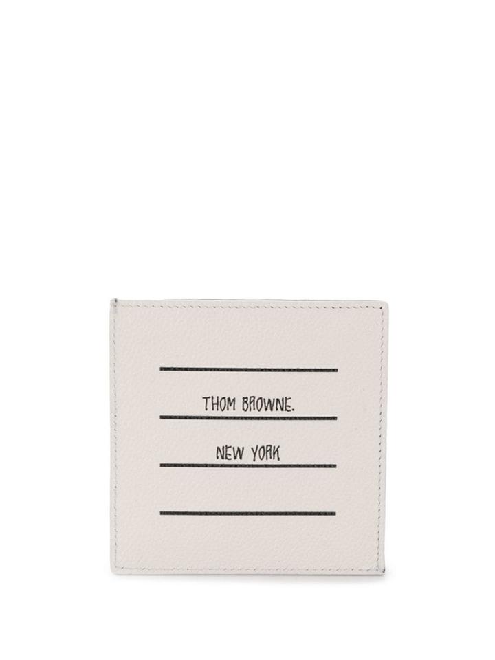 Thom Browne Paper Label Cardholder - White