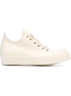 Rick Owens Classic Lace-up Sneakers, Men's, Size: 46, Nude/neutrals, Leather/rubber