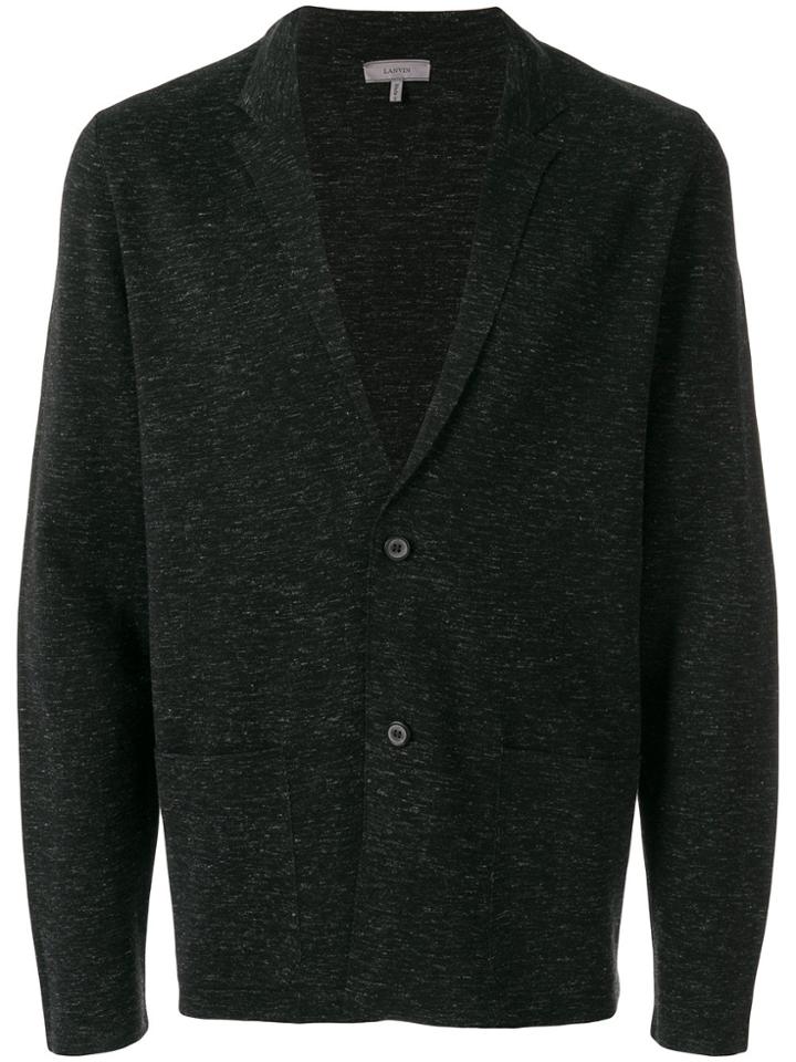 Lanvin Marl Lapel Cardigan - Grey