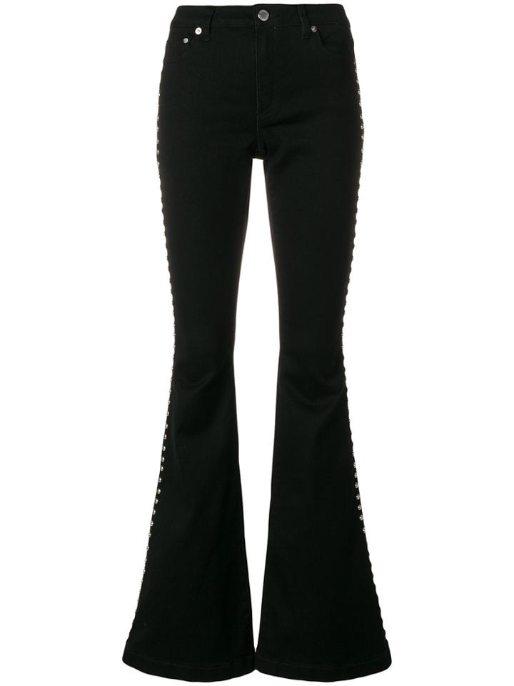 Michael Michael Kors Flared Stud Trousers - Black