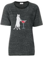 Saint Laurent Cat Print T-shirt - Grey