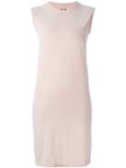 Rick Owens Drkshdw Short Sleeveless Dress, Women's, Size: Medium, Pink/purple, Cotton