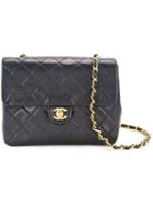 Chanel Vintage Cc Foldover Quilted Bag, Women's, Blue