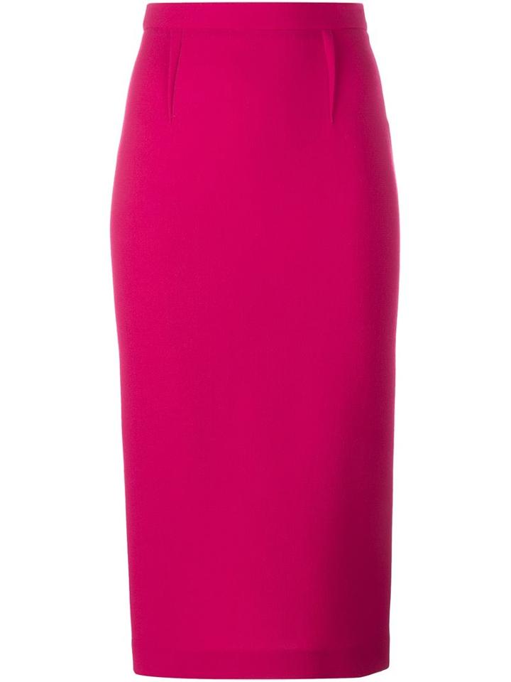 Roland Mouret 'arreton' Pencil Skirt, Women's, Size: 6, Pink/purple, Wool