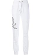 Philipp Plein Destroyed Joggers - White