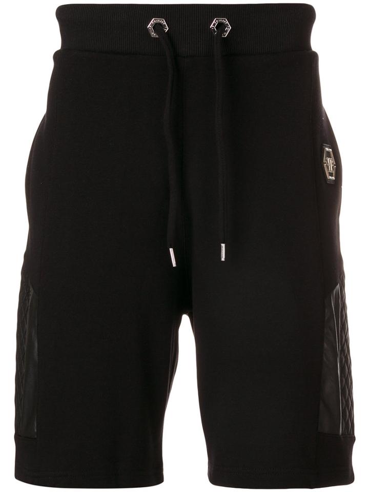 Philipp Plein - Drawstring Shorts - Men - Cotton/polyester - L, Black, Cotton/polyester