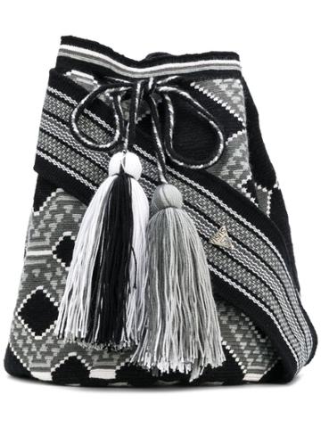 Naledi Geometric Pattern Bag - Black