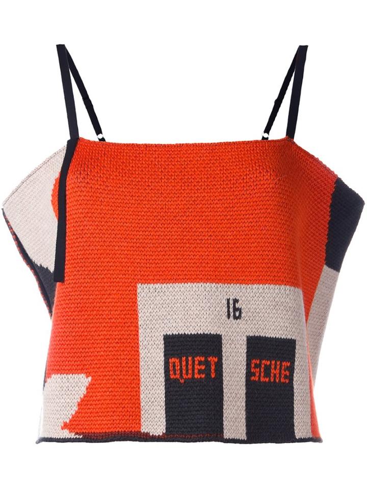 Quetsche Cropped Knit Blouse, Women's, Size: 36, Silk/cashmere/wool