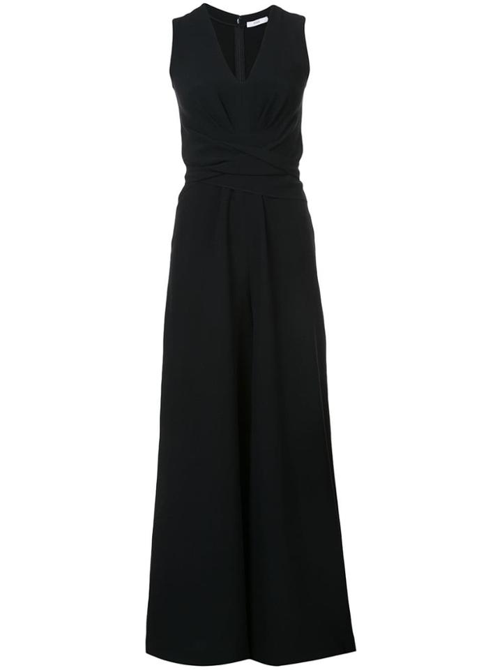 Tome Long V-neck Dress - Black