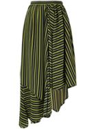Nina Ricci Asymmetric Striped Skirt - Blue