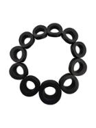 Monies Oversized Ring Necklace - Black