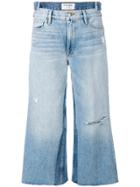 Frame Denim Wide Leg Cropped Jeans - Blue