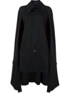 Yohji Yamamoto Raglan Sleeved Manteau Coat, Women's, Size: 2, Black, Wool