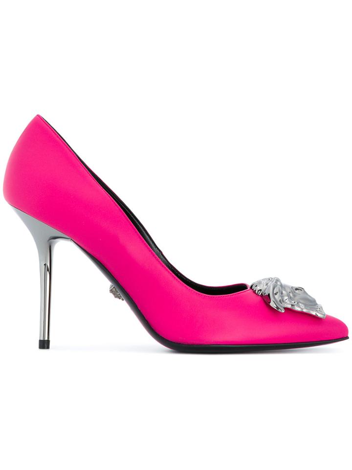 Versace Medusa Head Pumps - Pink & Purple
