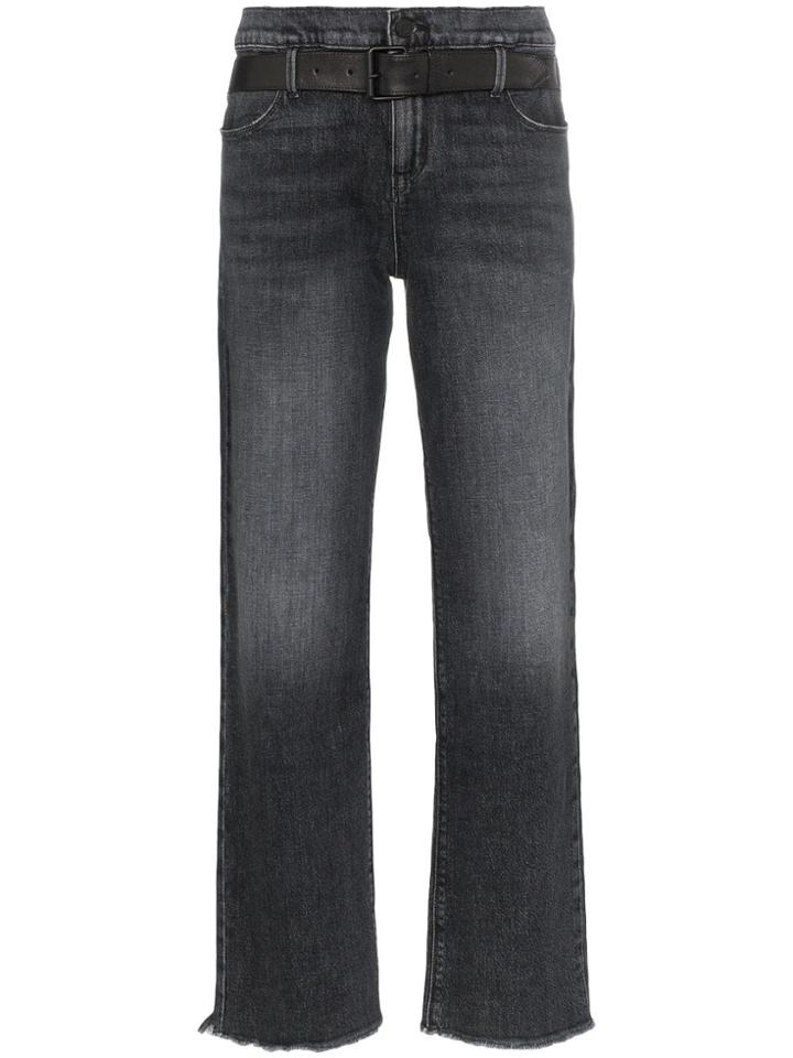 Rta Dexter Straight-leg Belted Jeans - Black