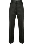 Rochas Pebbled Leather Look Trousers - Black