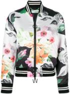 Off-white Floral Print Bomber Jacket
