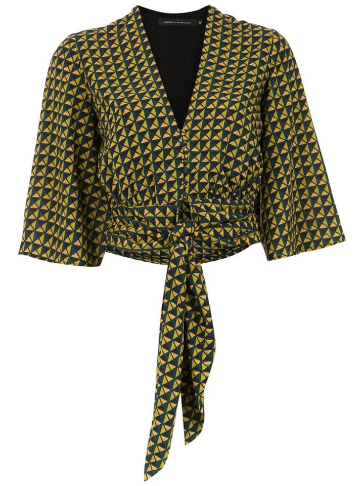 Andrea Marques Laço Cropped Top - Green