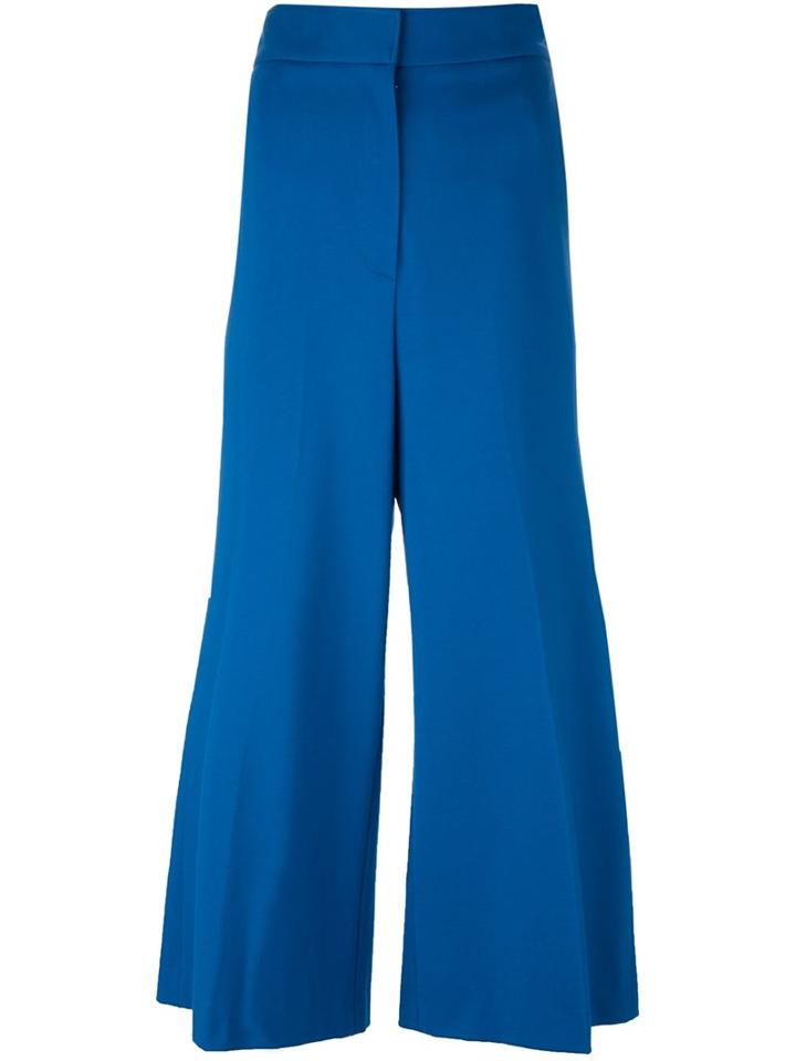 Msgm Tailored Knee-length Shorts, Women's, Size: 40, Blue, Polyamide/spandex/elastane/viscose