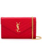 Saint Laurent Monogram Chain Bag - Red