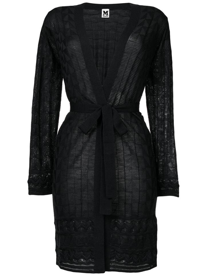 M Missoni Belted Cardigan - Black