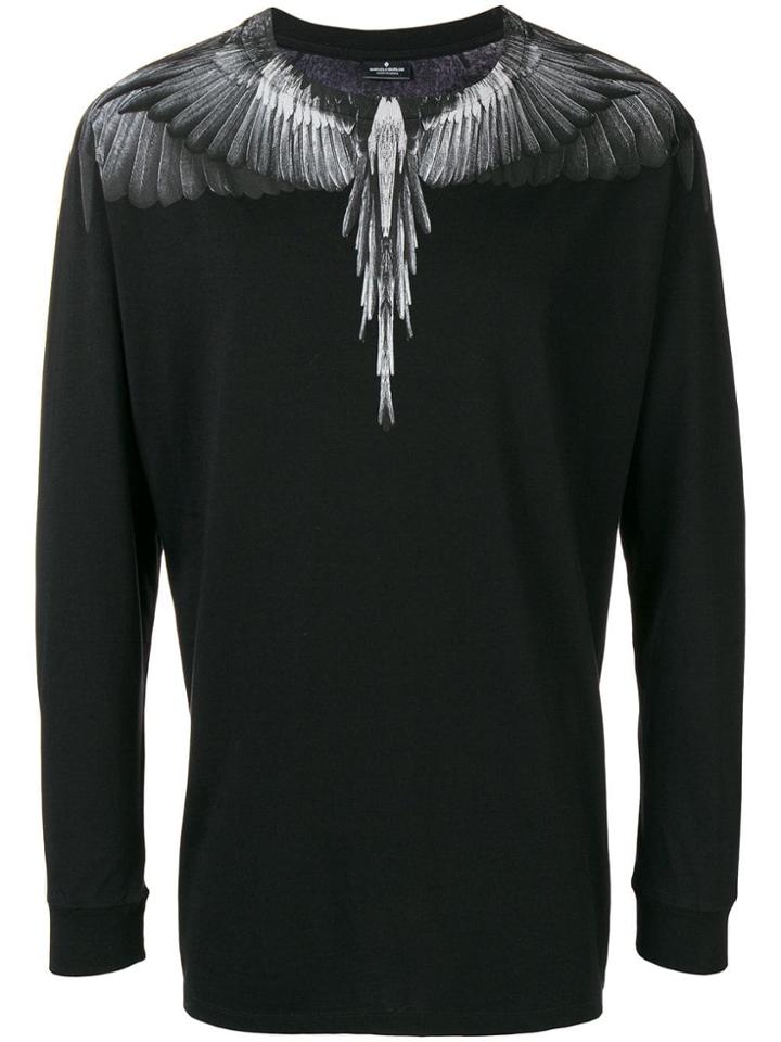 Marcelo Burlon County Of Milan Bird Feathers Knitted Top - Black