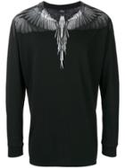 Marcelo Burlon County Of Milan Bird Feathers Knitted Top - Black