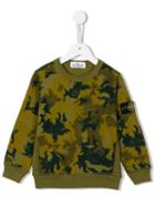 Stone Island Kids Camouflage Print Sweatshirt, Toddler Boy's, Size: 4 Yrs, Green