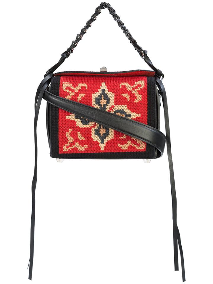 Alexander Mcqueen Tapestry Box Bag - Red