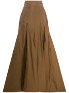 Brunello Cucinelli High Waisted Pleated Skirt - Brown