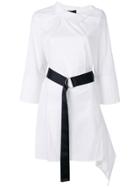 Federica Tosi Contrast Belt Shirt Dress - Black