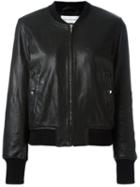 Isabel Marant Étoile 'brantley' Bomber Jacket, Women's, Size: 38, Black, Lamb Skin/wool/spandex/elastane/polyester